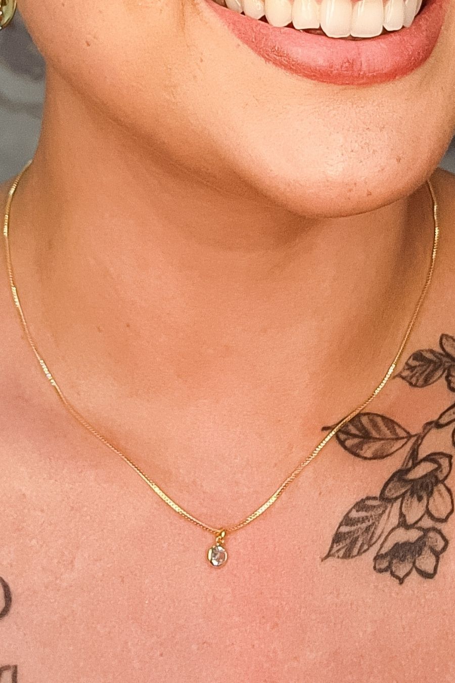 Choker Com Ponto De Luz Banhado em Ouro 18k