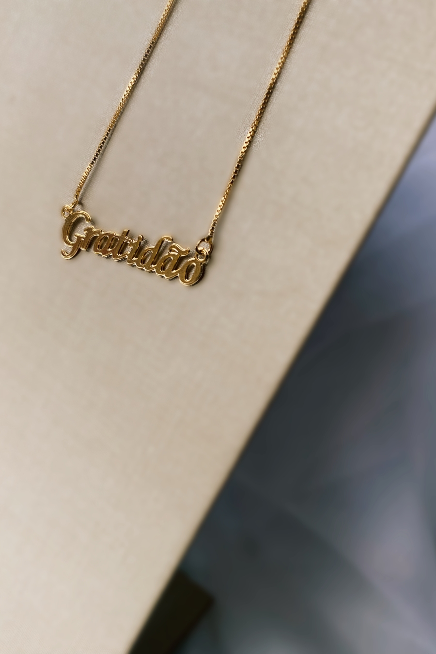 Colar Gratidão Banhado em Ouro 18k