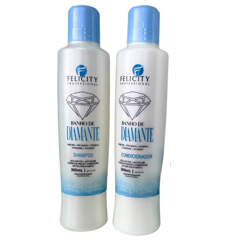 Kit Banho de Diamantes Shampoo e Condicionador 2X300