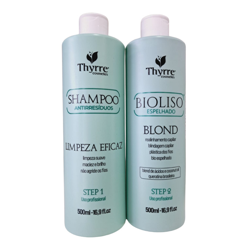 Kit Selagem termica Organica Bio Liso Thyrre 2x500ml