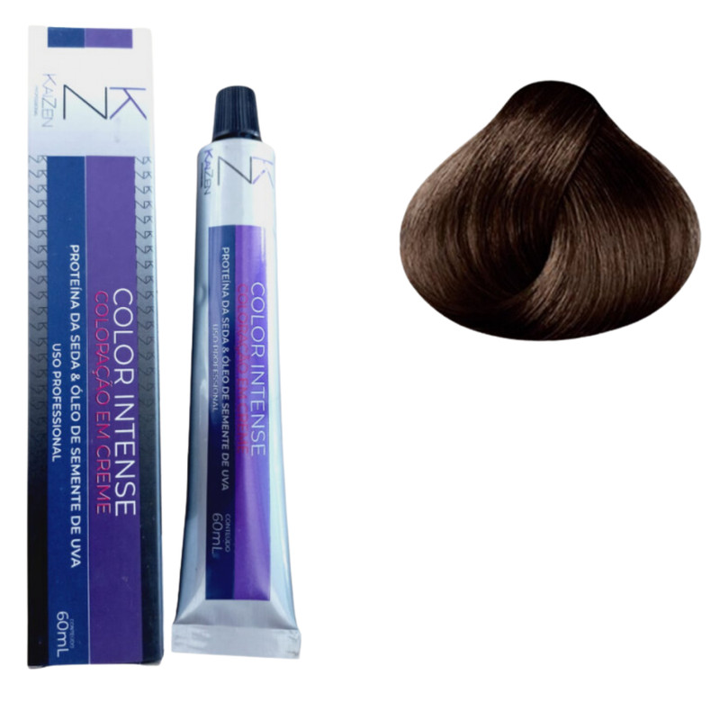 Tinta de Cabelo Castanho Claro Dourado 5.3 Kaizen 60gr