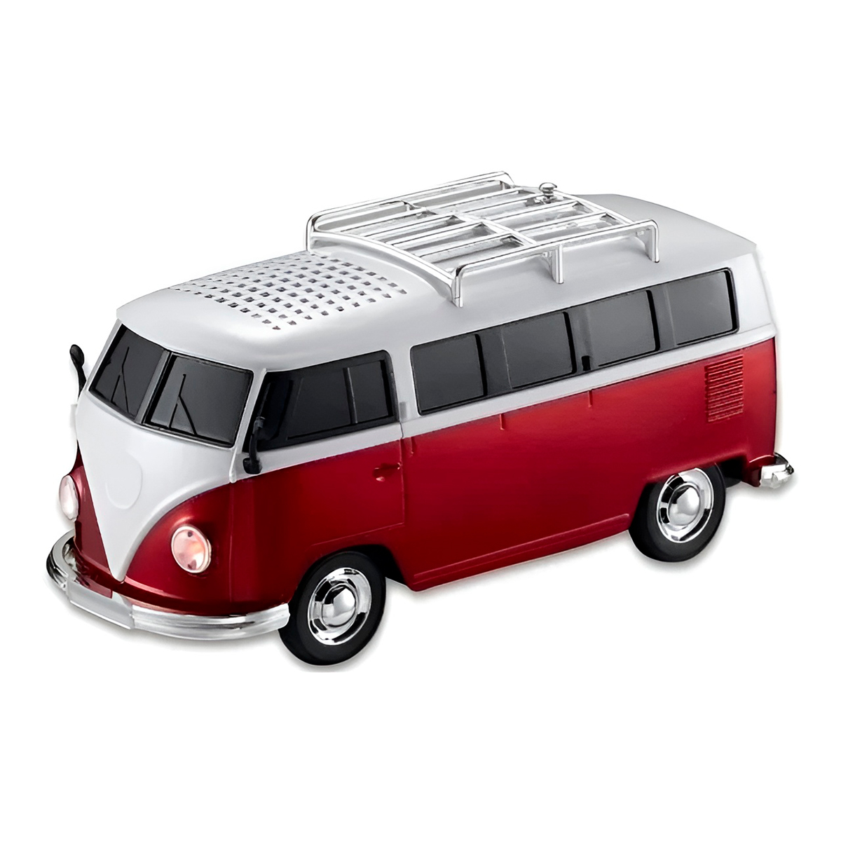 Caixinha de Som Formato Carro Kombi Bluetooth USB Cor:Vermelho