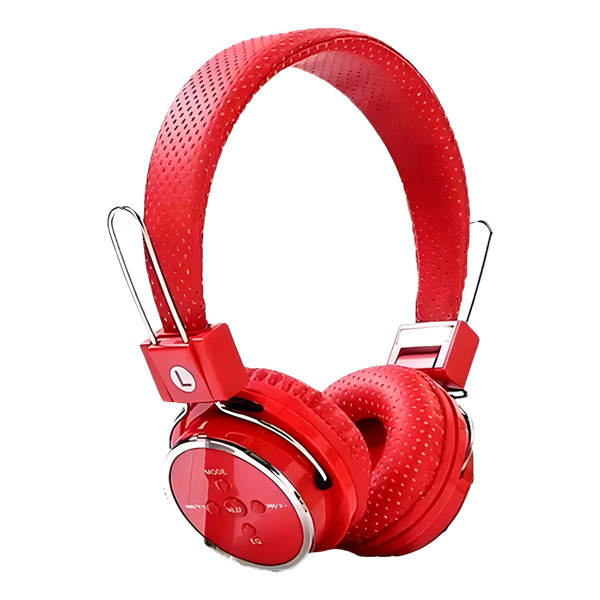 Fone de Ouvido Articulável Bluetooth Microfone Som Cor:Vermelho