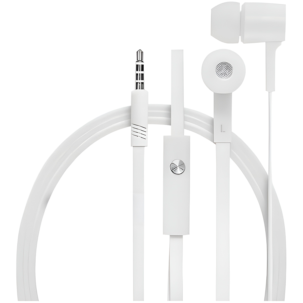 Fone Intra-Auricular Microfone Anti-Ruído com Fio Cor:Branco