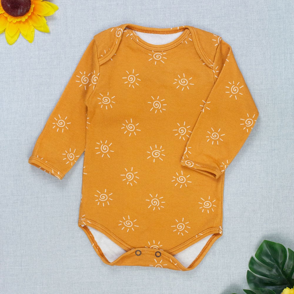 Body Estampado Sol Minimalista - Algodão Macio E Atemporal