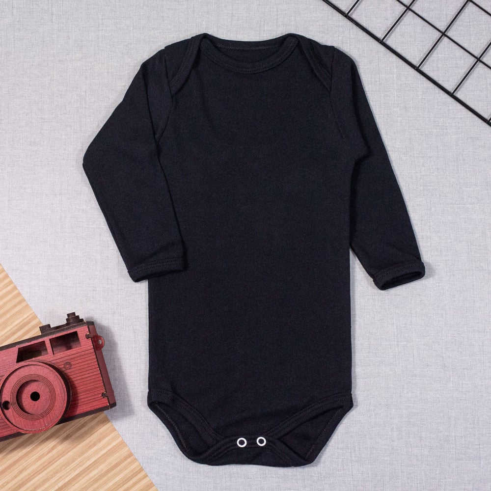 Body Manga Longa Em Algodão Para Bebês Até 24 Meses