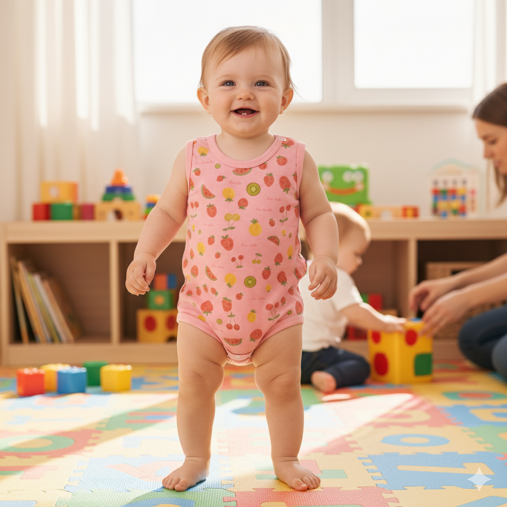Body Regata Em Malha Fresquinha Para Bebês Até 12 Meses