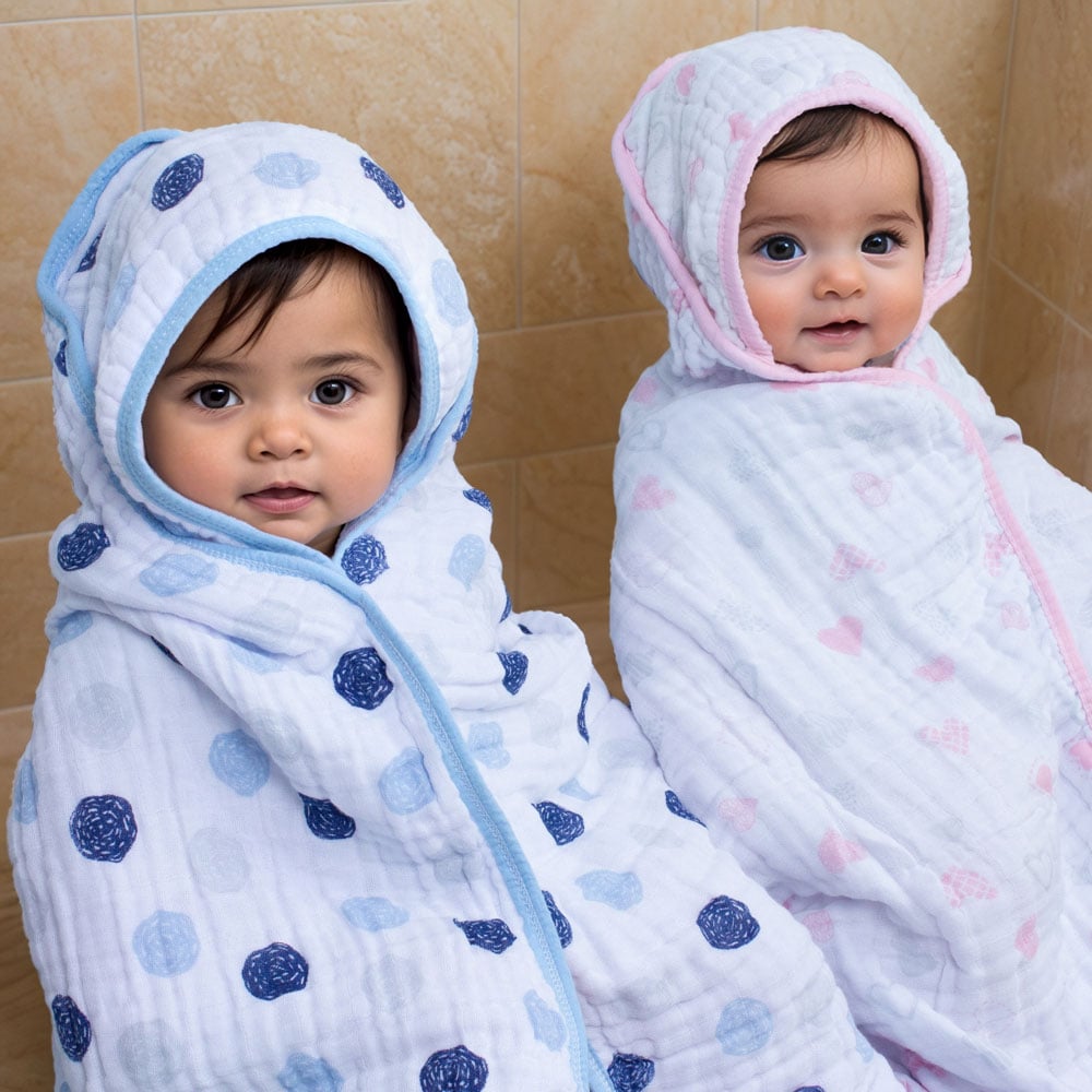 Toalha Forrada Capuz Para Bebê 100% Algodão Super Macia