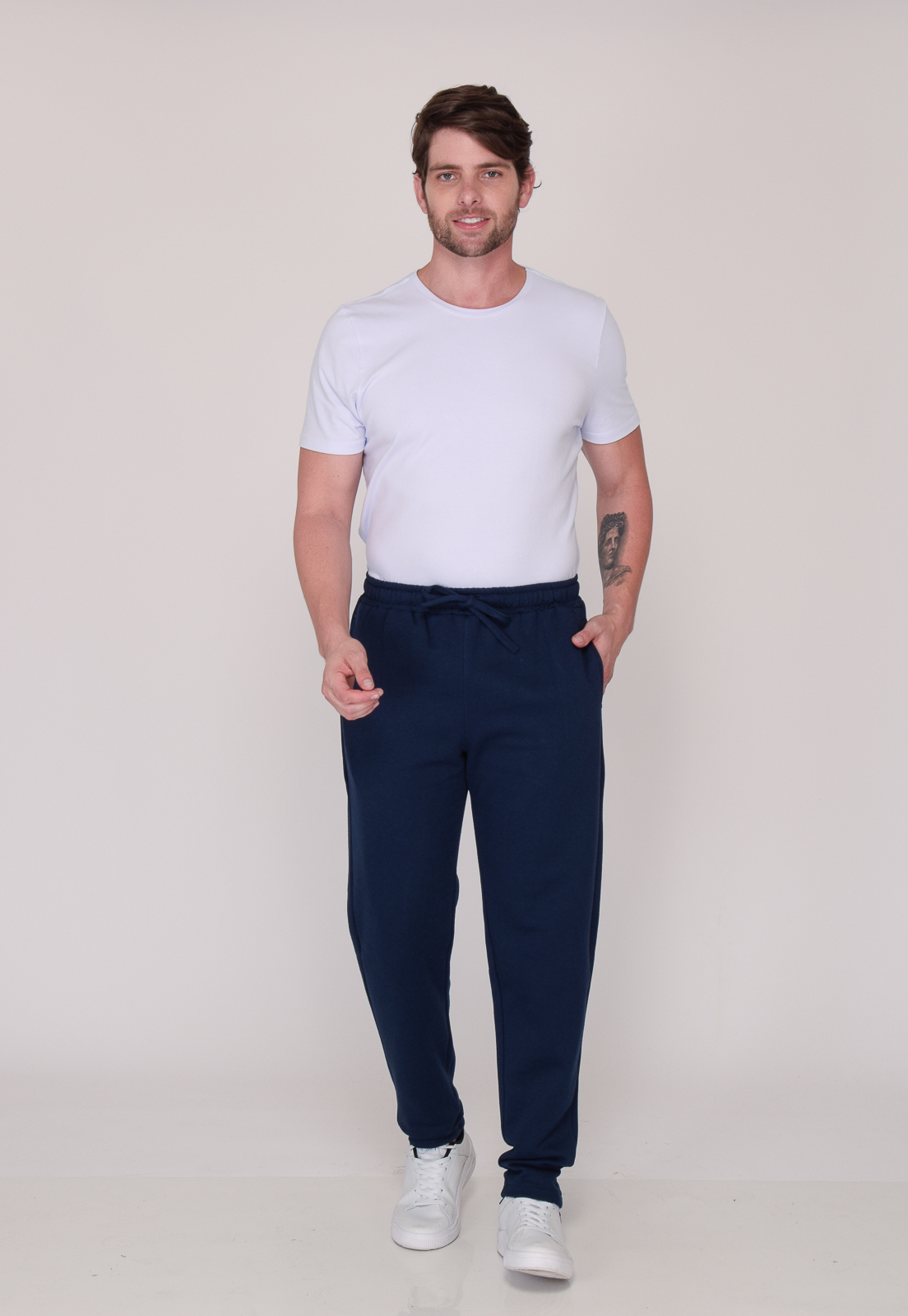 Calça Masculina Moletom 7927 Azul