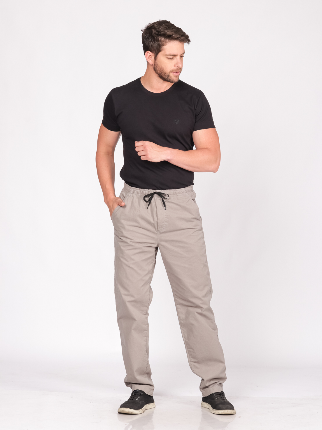 Calça masculina Sarja 7910 Cinza