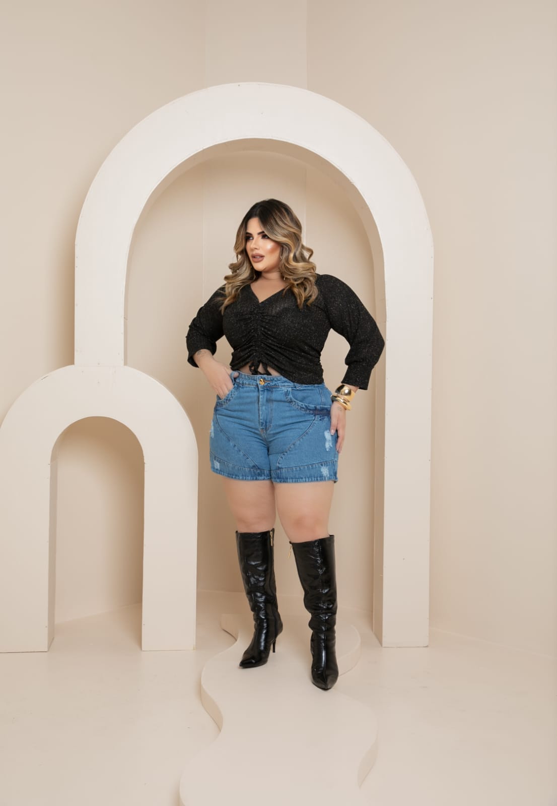 HOT Bota Short E Meia CalÃ§a Usar Shorts Jeans Meia CalÃ§a