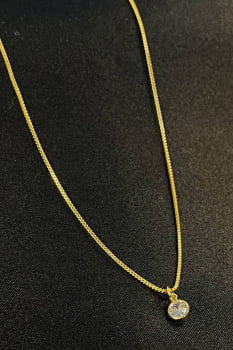 Choker Com Ponto De Luz Banhado em Ouro 18k