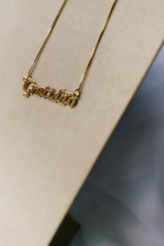 Colar Gratidão Banhado em Ouro 18k Colar Gratidão Banhado em Ouro 18k