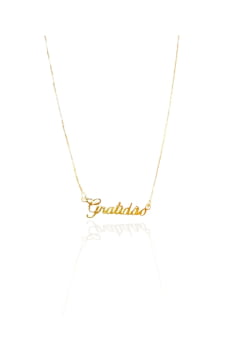 Colar Gratidão Banhado em Ouro 18k
