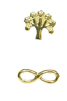 Duo Arvore Da Vida E Infinito Banhado em Ouro 18k