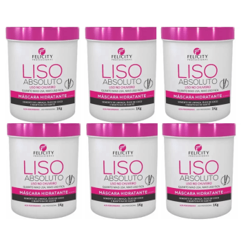 Kit Com 6 Mascara Hidratante Liso absoluto Felicity 6x1k Kit Com 6 Mascara Hidratante Liso absoluto Felicity 6x1k