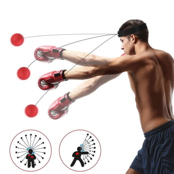 Bola De Boxe Treinamento Para Reflexo Com Faixa De Cabeça