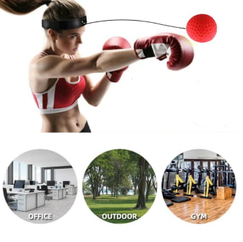 Bola De Boxe Treinamento Para Reflexo Com Faixa De Cabeça