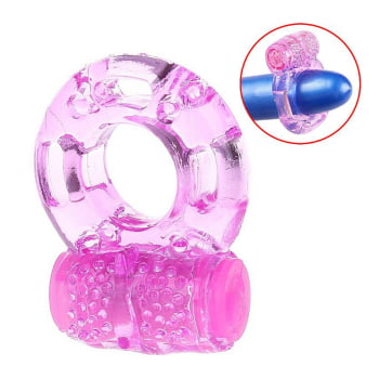 Anel Peniano Com Vibrador Borboleta Super Flexível Cor:roxo