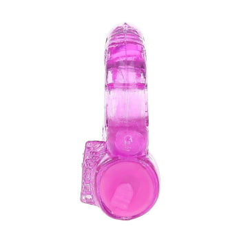 Anel Peniano Com Vibrador Borboleta Super Flexível Cor:roxo