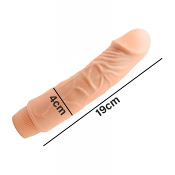 Vibrador Dildo Pênis Realístico Consolo C/ Vértebra 19cm