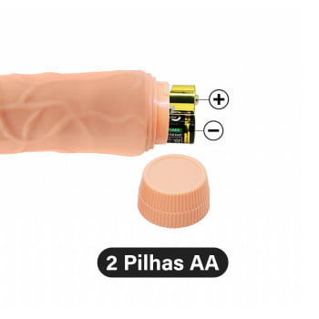 Vibrador Dildo Pênis Realístico Consolo C/ Vértebra 19cm