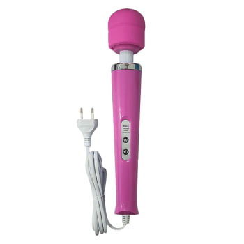 Vibrador Silencioso Varinha Mágica Siliconetexturizado Rosa