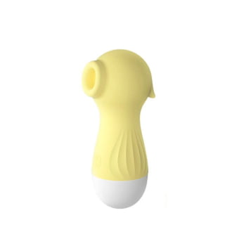 Vibrador Sugador Clitóris Recarregável Usb Cor:amarelo