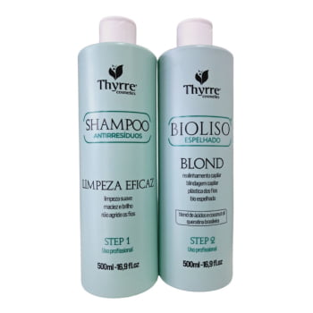 Kit Selagem termica Organica Bio Liso Thyrre 2x500ml