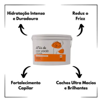 Máscara Com Você Cachos  Hidratação Intensiva 1,5k Let me be