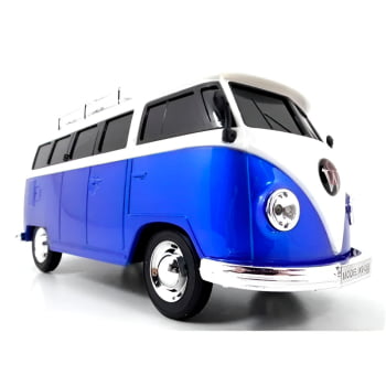Caixinha de Som Formato Carro Kombi Bluetooth USB Cor:Preto