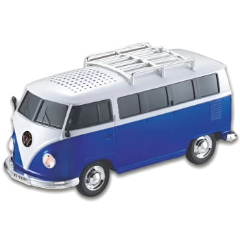 Caixinha de Som Formato Carro Kombi Bluetooth USB Cor:Vermelho