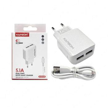 Carregador de celular 2 USB KA373-VB Carregador de celular 2 USB KA373-VB