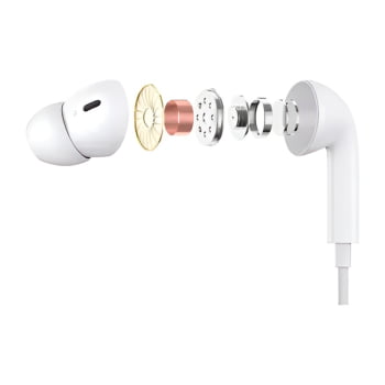 Fone com Fio Entrada IOS Branco Microfone Cancelamento de Ruído