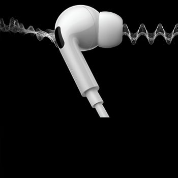 Fone com Fio Entrada IOS Branco Microfone Cancelamento de Ruído