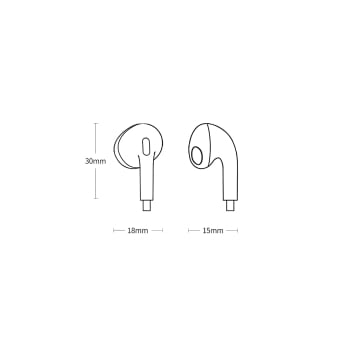 Fone com Fio Entrada IOS Branco Microfone Cancelamento de Ruído