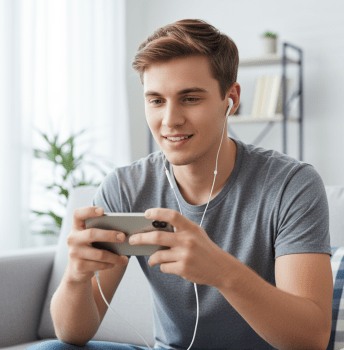 Fone com Fio USB-C Branco Microfone Cancelamento de Ruído