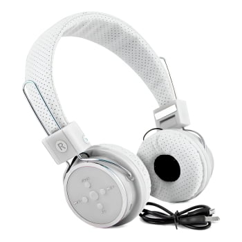 Fone de Ouvido Articulável Bluetooth Microfone Som Cor:Branco Fone de Ouvido Articulável Bluetooth Microfone Som Cor:Branco