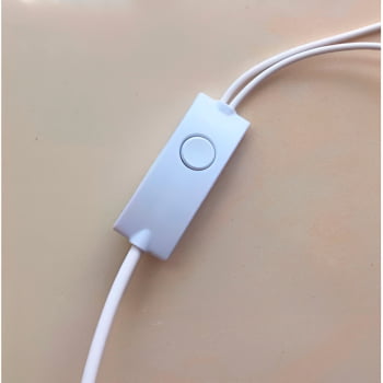 Fone de Ouvido com Fio In-Ear P2 Microfone Estéreo Cor:Branco