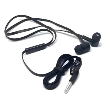 Fone Intra-Auricular Microfone Anti-Ruído com Fio Cor:Branco