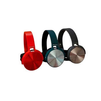 Headset Auscultadores Bluetooth Over-Ear Recarregável Cor:Verde