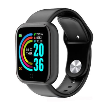 Relogio Intelig Smartwatch D20 Bluetooth IOS e Android Pt