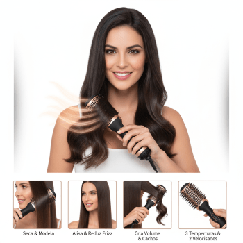 Escova Secadora Modeladora Alisadora Multifuncional 3 em 110v Escova Secadora Modeladora Alisadora Multifuncional 3 em 110v