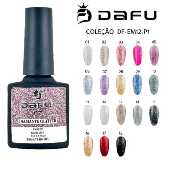 Esmalte em Gel Diamante Glliter Dafu 8ml