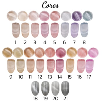 Esmalte em Gel refletivo Efeito Olho de Gel Real Love 10ml Cor:08