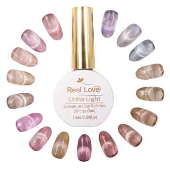 Esmalte em Gel refletivo Efeito Olho de Gel Real Love 10ml Cor:08