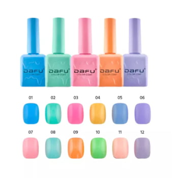 Esmaltes Em Gel Cores Pasteis Dafu