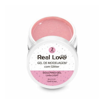 Gel Construtor Glitter 02 Pink Nude Real Love