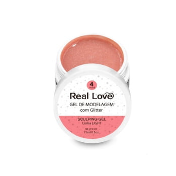 Gel Construtor Glitter 04 Nude Real Love 15gr