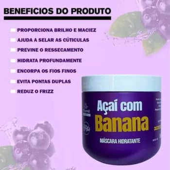 Mascara Hidratante Açai com Banana Thyrre 500g